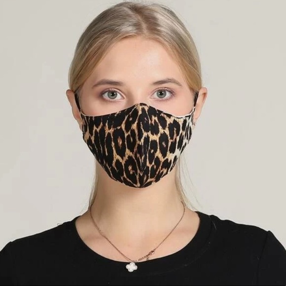 None Accessories - 🔥3/$20🔥Leopard Print Adjustable Face Mask